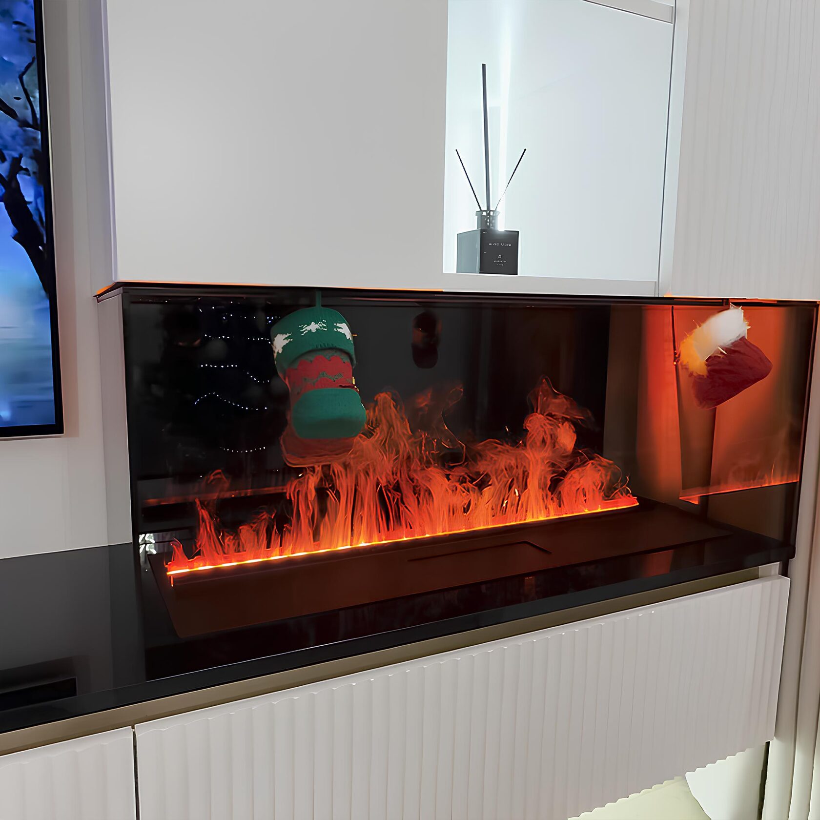 Камин-увлажнитель Schönes Feuer в интерьере
