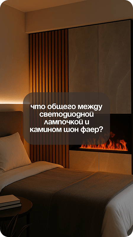 Светодиодная лампочка и камин Schönes Feuer